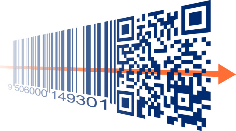 Linear barcode to 2D barcode visual