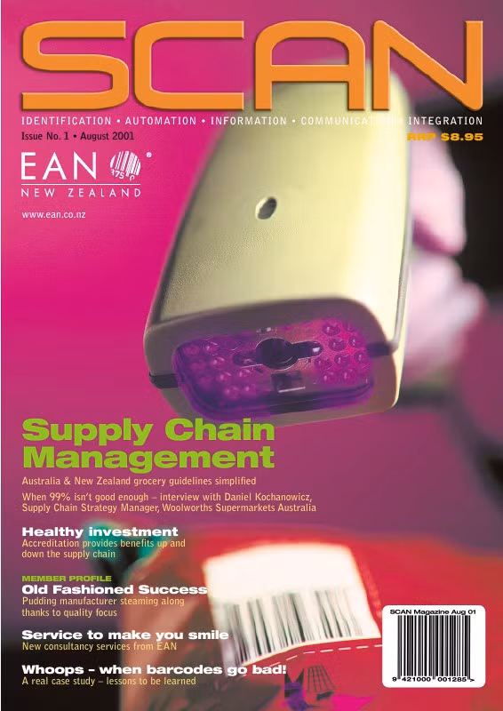 SCAN - Issue 1 magazine cover - GS1 New Zealand industry publication