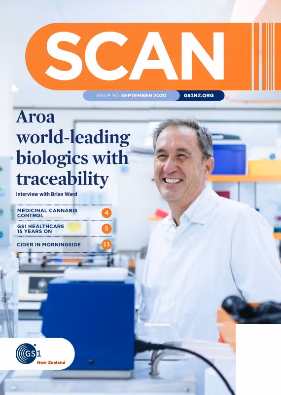 SCAN - Issue 50 magazine cover - GS1 New Zealand industry publication